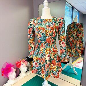 Batsheva x Laura Ashley Square Neck Mini Prairie Dress